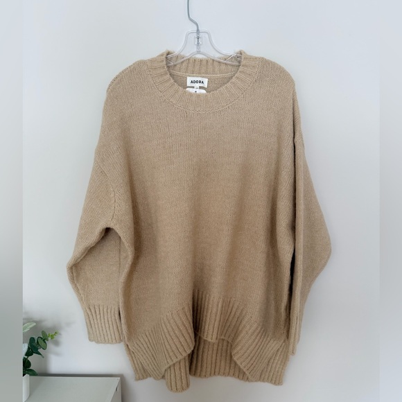 ADORA Sweaters - ADORA Women's Tan Crew Neck Sweater